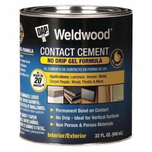 DESCRIPTION: (2) CONTACT CEMENT BRAND/MODEL: WELDWOOD #10L520 INFORMATION: TAN RETAIL$: $19.91 EA SIZE: 1 QT QTY: 2