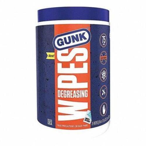 DESCRIPTION: (6) DEGREASER WIPES BRAND/MODEL: GUNK #54XU76 RETAIL$: $15.67 EA SIZE: 75 CT QTY: 6