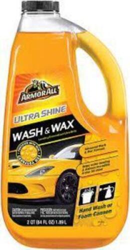 DESCRIPTION: (2) WASH AND WAX BRAND/MODEL: ARMOR ALL ULTRA SHINE RETAIL$: $10.00 EA SIZE: 64 OZ QTY: 2