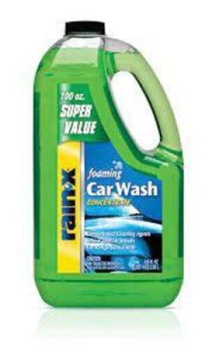 DESCRIPTION: (2) CONCENTRATED CAR WASH LIQUID BRAND/MODEL: RAIN X RETAIL$: $6.00 EA SIZE: 64 OZ QTY: 2