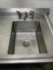 DESCRIPTION: 76" X 30" HEAVY DUTY STAINLESS TABLE W/ RIGHT HAND SINK. ADDITIONAL INFORMATION W/ 6" BACK SPLASH SIZE 76" X 30" LOCATION: KITCHEN QTY: 1 - 4