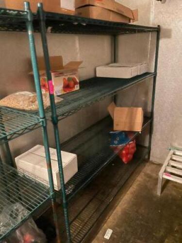 DESCRIPTION: 72" X 24" FOUR TIER COATED WIRE SHELF SIZE 60" X 24" X 72" LOCATION: WALK IN QTY: 1