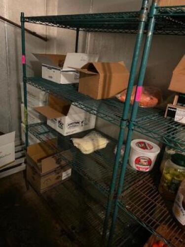 DESCRIPTION: 48" X 24" FOUR TIER COATED WIRE SHELF SIZE 48" X 24" X 72" LOCATION: WALK IN QTY: 1
