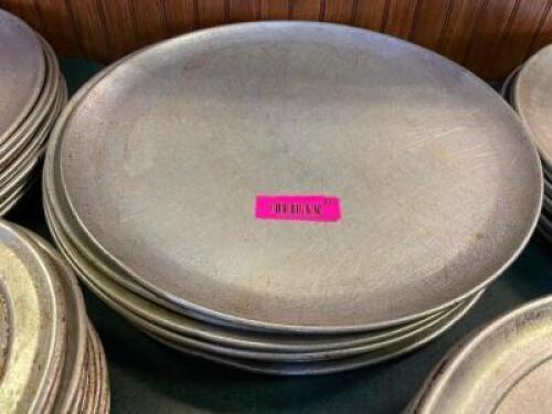 DESCRIPTION: (12) 16" PIZZA PANS SIZE 16" LOCATION: SEATING THIS LOT IS: SOLD BY THE PIECE QTY: 12