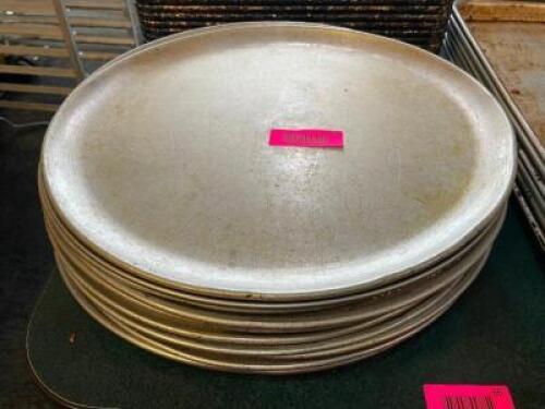 DESCRIPTION: (24) 16" PIZZA PANS SIZE 16" LOCATION: SEATING THIS LOT IS: SOLD BY THE PIECE QTY: 24
