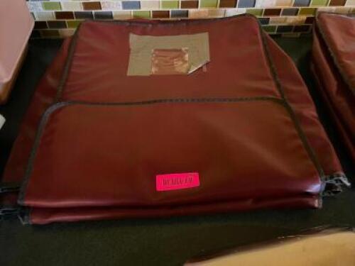 DESCRIPTION: (2) MAROON INSULATED PIZZA DELIVERY BAGS LOCATION: SEATING THIS LOT IS: SOLD BY THE PIECE QTY: 2