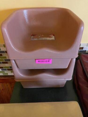 DESCRIPTION: (2) WOODEN HIGH CHAIRS LOCATION: SEATING THIS LOT IS: SOLD BY THE PIECE QTY: 2