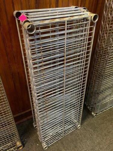 DESCRIPTION: (5) 36" X 12" WIRE SHELVING INSERTS SIZE 36" X 12" LOCATION: SEATING THIS LOT IS: ONE MONEY QTY: 1