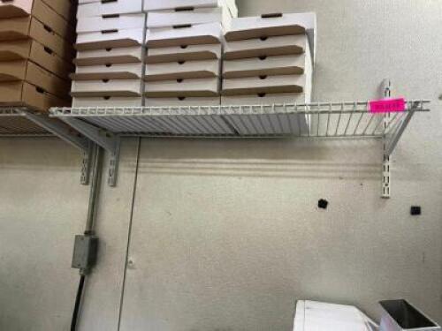 DESCRIPTION: (5) 48" X 12" WALL MOUNTED WIRE WIRE SHELVES. LOCATION: KITCHEN THIS LOT IS: ONE MONEY QTY: 1