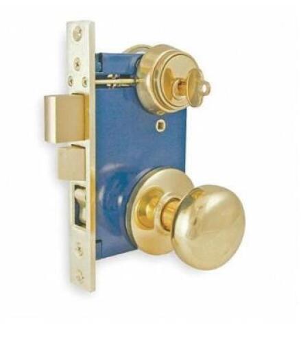 DESCRIPTION: (3) HEAVY DUTY MORTISE LOCKSET BRAND/MODEL: GRAINGER/1TPZ3 INFORMATION: BRIGHT BRASS RETAIL$: $110.32/EA SIZE: 2-1/2"BACKSET X 1-3/8" TO