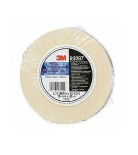 DESCRIPTION: (9) REPULPABLE HEAVY DUTY TAPE BRAND/MODEL: 3M/R3287 INFORMATION: WHITE/DOUBLE COATED RETAIL$: 103.57 EACH SIZE: .945" X 180 YD QTY: 9