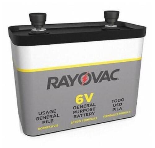 DESCRIPTION: (6) IGNITION BATTERY BRAND/MODEL: RAYOVAC/918 INFORMATION: CARBON ZINC/SCREW TERMINALS RETAIL$: 14.15 EACH SIZE: 5" X 5.29"W X 2.79"D [BA