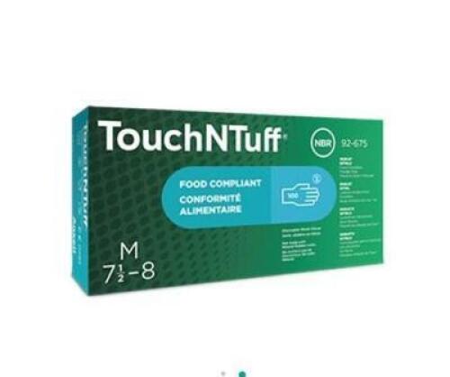 DESCRIPTION: (5) PACKS OF (100) DISPOSABLE NITRILE GLOVES BRAND/MODEL: ANSELL/92-675 INFORMATION: BLUE/POWDER-FREE RETAIL$: 22.99 PER PK OF 100 SIZE: