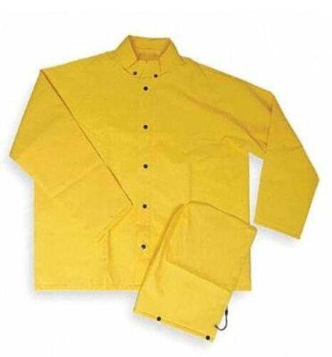 DESCRIPTION: (12) FLAME RESISTANT RAIN JACKET BRAND/MODEL: CONDOR/5AF45 INFORMATION: YELLOW/DOUBLE STORM FLAP RETAIL$: 40.36 EACH SIZE: 3XL QTY: 12