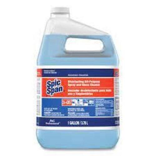 DESCRIPTION: (2) ALL PURPOSE SPRAY AND GLASS CLEANER BRAND/MODEL: SPIC AND SPAN #T9FB1872527 RETAIL$: $15.00 EA SIZE: 1 GALLON QTY: 2
