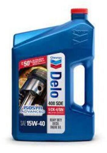 DESCRIPTION: (2) HEAVY DUTY DIESEL ENGINE OIL BRAND/MODEL: DELO 400 SDE INFORMATION: 15W-40 RETAIL$: 33.2 SIZE: 1 GALLON QTY: 2