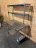 DESCRIPTION: 48" X 24" ALL STAINLESS TABLE W/ TWO TIER RISER SHELF. SIZE: 48" X 24" X 66" LOCATION: 7 QTY: 1 - 3