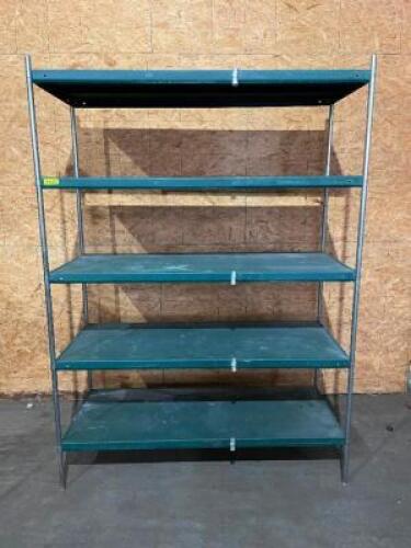 DESCRIPTION: 60" X 24" FIVE TIER METAL SHELF SIZE: 60" X 24" X 78" LOCATION: 7 QTY: 1