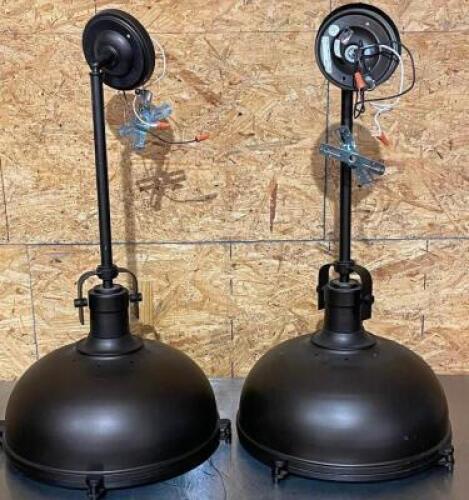DESCRIPTION: (2) BRONZE FINISHED PENDANT LIGHT FIXTURES. LOCATION: 7 THIS LOT IS: SOLD BY THE PIECE QTY: 2
