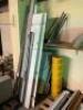 WALL SHELF SET WITH LARGE GROUP OF ASSORTED HARDWARE AND MATERIAL - 2