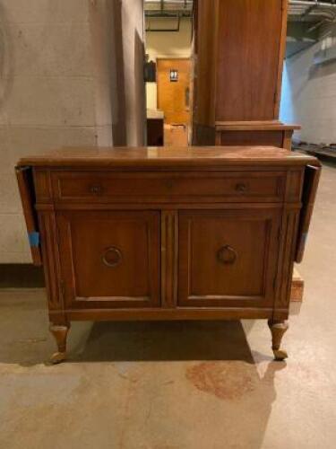 3 FT. ROLLING END TABLE WITH WINGS