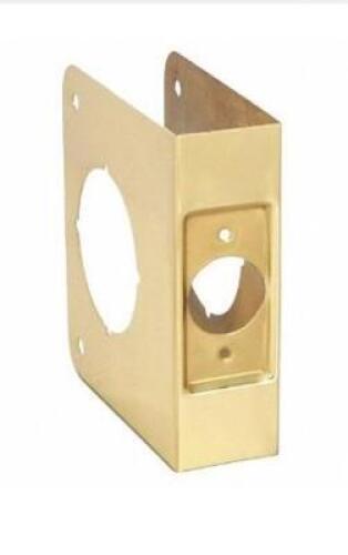 DESCRIPTION: (10) DOOR REINFORCER BRAND/MODEL: GRAINGER/1HEZ4 INFORMATION: POLISHED BRASS RETAIL$: 40.96 EACH SIZE: 4-1/2"H X 2-3/8"BACKSET X 4-1/8"W