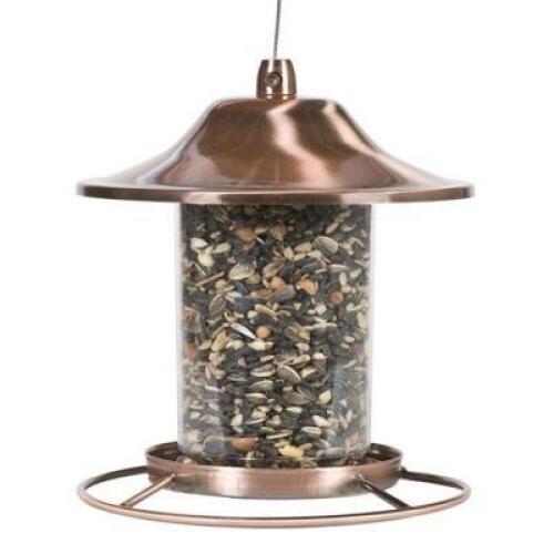 DESCRIPTION: (1) PANORAMA WILD BIRD FEEDER BRAND/MODEL: PERKY-PET/312C INFORMATION: COOPER/EASY TO CLEAN RETAIL$: $14.98 SIZE: 8"L X 8"W X 9"H QTY: 1