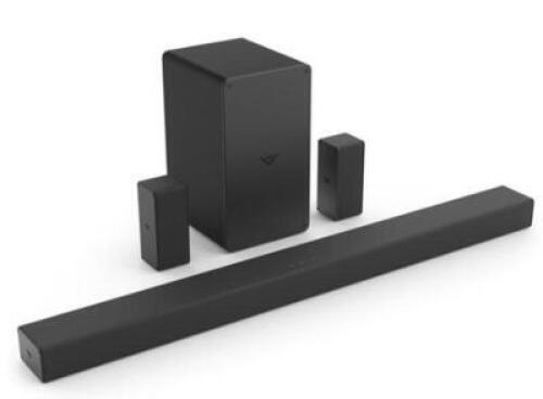DESCRIPTION: (1) 5.1 SOUNDBAR WITH SUBWOOFER BRAND/MODEL: VIZIO/SB3651N-H46 INFORMATION: WITH BLUETOOTH/DEEP BASS/101DB/TWO-SPEAKERS RETAIL$: $218.00
