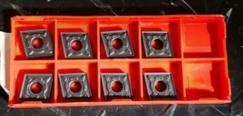 DESCRIPTION: (18) CNMG STYLE TURNING INSERTS BRAND/MODEL: CCT CNMG120408-GM JT4115 RETAIL$: $19.99 PER INSERT QTY: 18