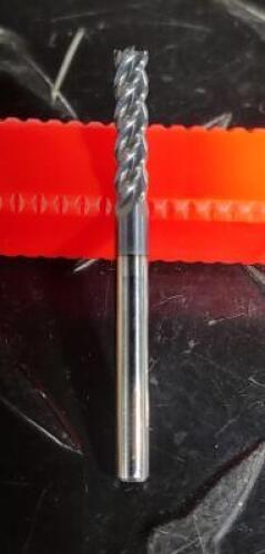 DESCRIPTION: (4) SOLID CARBIDE SQ.END MILL BRAND/MODEL: ACCUPRO 01982222 RETAIL$: $16.04 SIZE: 1/8" DIA 1/2" LOC 1/8" SD QTY: 4