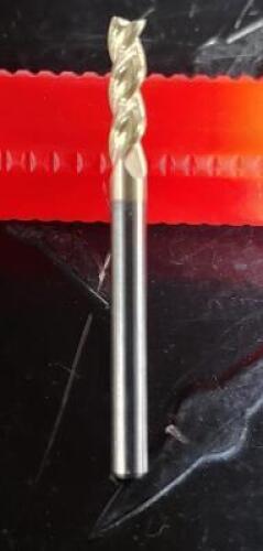 DESCRIPTION: (3) SOLID CARBIDE SQ END MILLS BRAND/MODEL: ACCUPRO 65249666 RETAIL$: $ 25.46 EA SIZE: 1/8" DIA 3/8" LOC QTY: 3