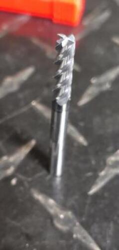 DESCRIPTION: (2) SOLID CARBIDE SQ END MILL BRAND/MODEL: ACCUPRO 01982321 RETAIL$: $22.28 EA SIZE: 3/16" DIA 5/8" LOC 3/16" SD QTY: 2
