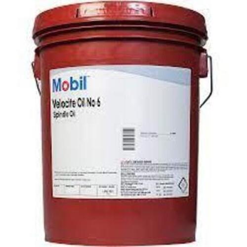 DESCRIPTION: (1) SPINDLE OI BRAND/MODEL: MOBIL VELOCITE OIL NO 6 RETAIL$: $165.56 SIZE: 5 GALLON QTY: 1