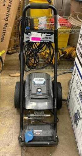 DESCRIPTION: POWERSTROKE 2200 PSI ELECTRIC PRESSURE WASHER INFORMATION: MISSING WAND RETAIL$: $219.99 QTY: 1