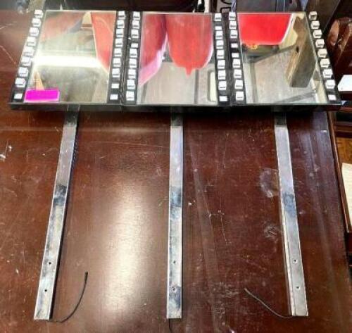 DESCRIPTION: (3) CHANEL VANITY MIRRORS WITH LIGHTS INFORMATION: SOME PIECES MISSING, NEEDS TO BE REWIRED TO LIGHT UP SIZE: 9.5"X11.5" QTY: 1