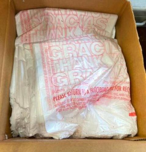 DESCRIPTION: BOX OF CARRY OUT BAGS QTY: 1