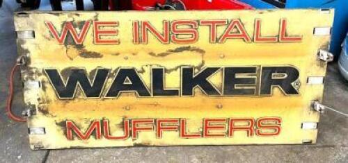 DESCRIPTION: WALKER MUFFLERS SIGN SIZE: 37"X18" QTY: 1