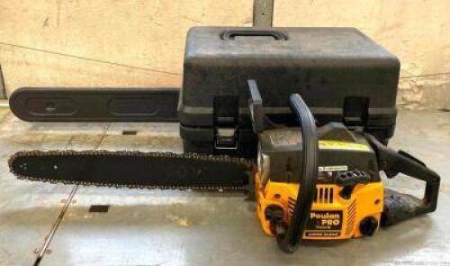 DESCRIPTION: SUPER CLEAN PRO GAS CHAINSAW WITH CASE BRAND/MODEL: POULAN PRO PP4620AVHD QTY: 1