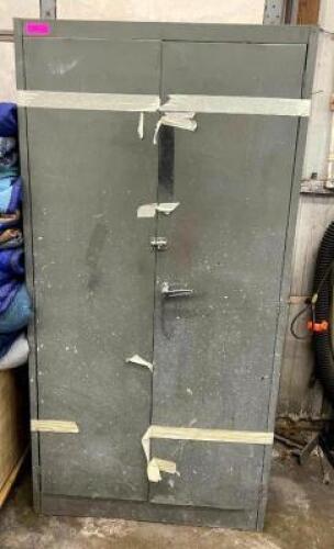 DESCRIPTION: 2-DOOR METAL CABINET SIZE: 36"X18"X72" QTY: 1