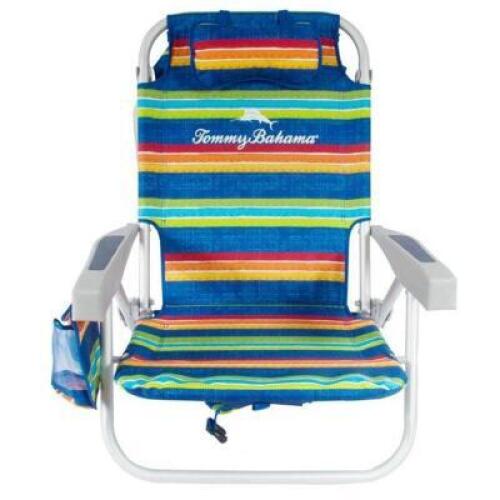 DESCRIPTION: (2) MULTI-STRIPED BEACH CHAIRS BRAND/MODEL: TOMMY BAHAMA RETAIL$: $68.00 EACH QTY: 2