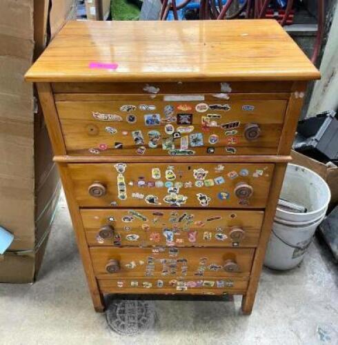 26" X 16" X 41" WOOD DRESSER