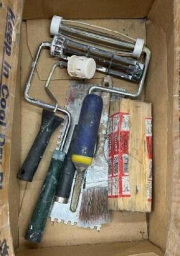 ASSORTED PAINTING TOOLS/ACCESSORIES AS SHOWN
