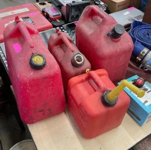 (4 PACK) OF ASSORTED GAS CONTAINERS (EMPTY)