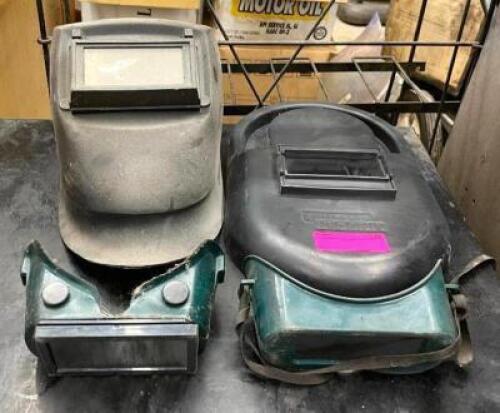 DESCRIPTION: (4) WELDING HELMETS AND GOGGLES QTY: 1