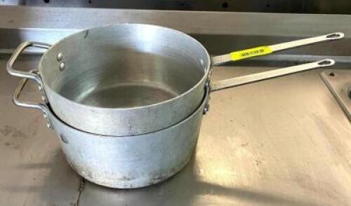 DESCRIPTION: (2) SAUCE POTS SIZE: 11.5"X5.5" QTY: 2