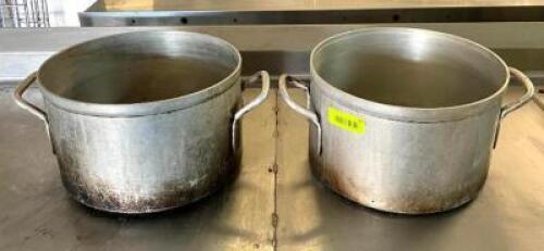 DESCRIPTION: (2) STOCK POTS SIZE: 12"X8" QTY: 2