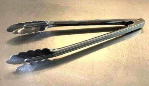 DESCRIPTION: (3) 12" HEAVY DUTY STAINLESS TONGS (NEW) BRAND/MODEL: VOLLRATH 47312 QTY: 3