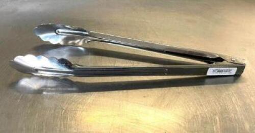 DESCRIPTION: (5) 12" HEAVY DUTY STAINLESS TONGS (NEW) BRAND/MODEL: VOLLRATH 47312 QTY: 5