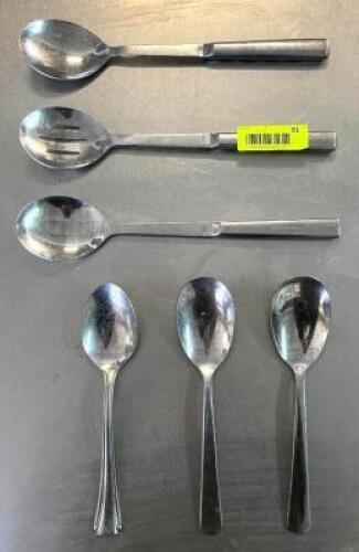 DESCRIPTION: (6) ASSORTED SERVING SPOONS QTY: 6