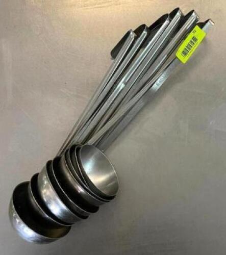DESCRIPTION: (8) ASSORTED STAINLESS LADLES SIZE: 5 OZ. - 8 OZ. QTY: 8